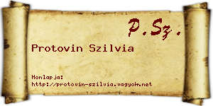 Protovin Szilvia névjegykártya